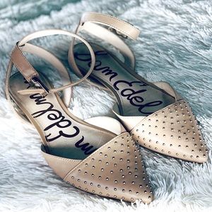 Sam Eldeman Brina Studded Nude Flats (size 7)